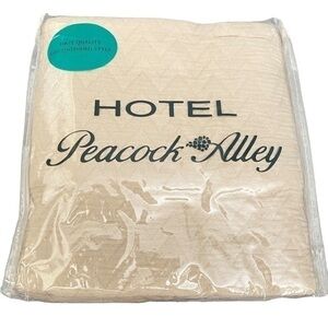 Peacock Alley Pillow Sham Turkish Cotton NEW Tan Zig Zag
